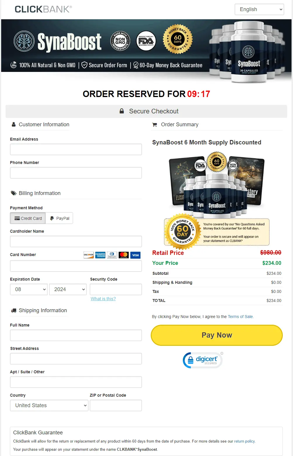 synaboost buy page